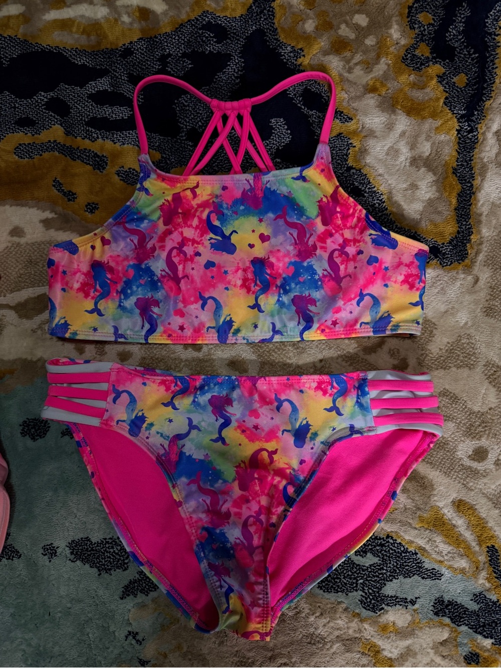 LIKE NEW Wonder Nation Girls Sz 14-16 Mermaid 2 Piece Bikini